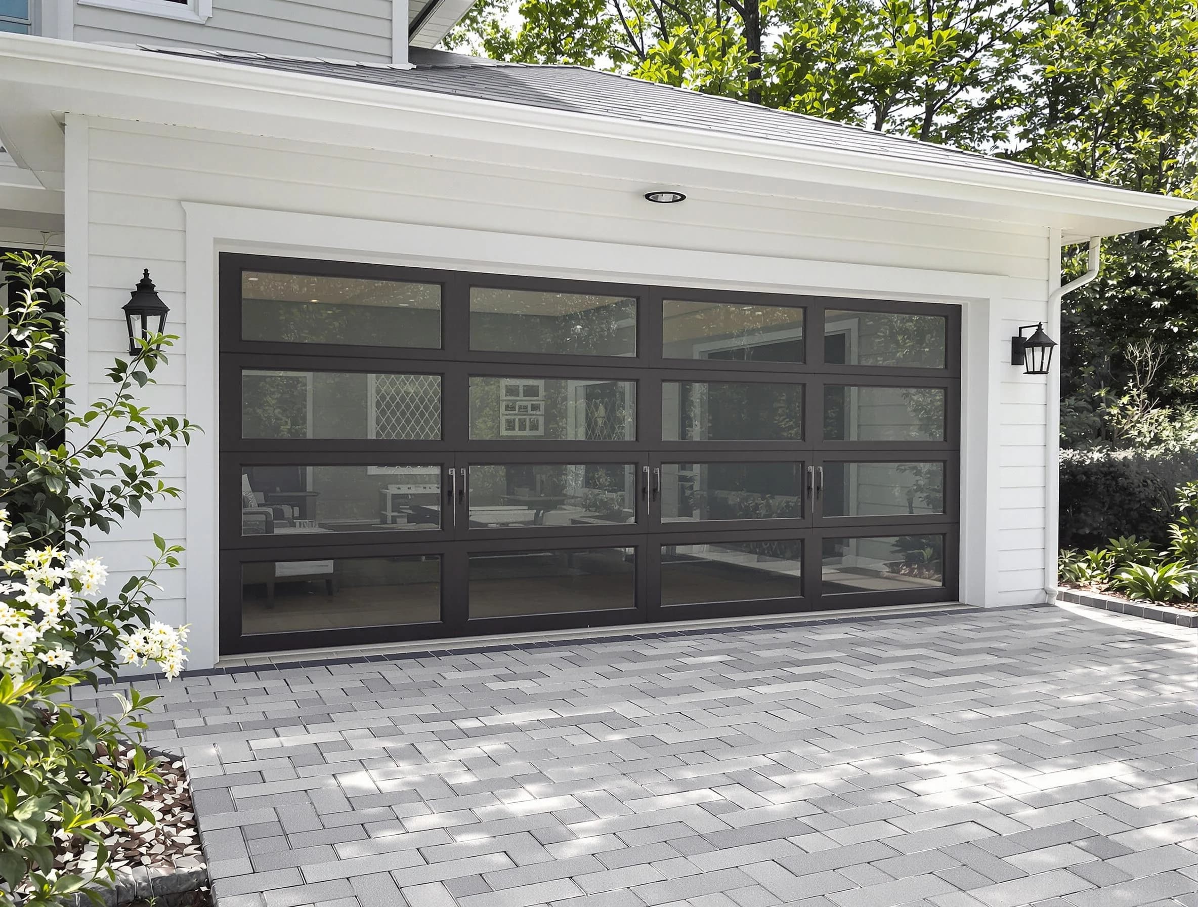 Acton Garage Door Repair design specialist presenting custom garage door options to Acton homeowner