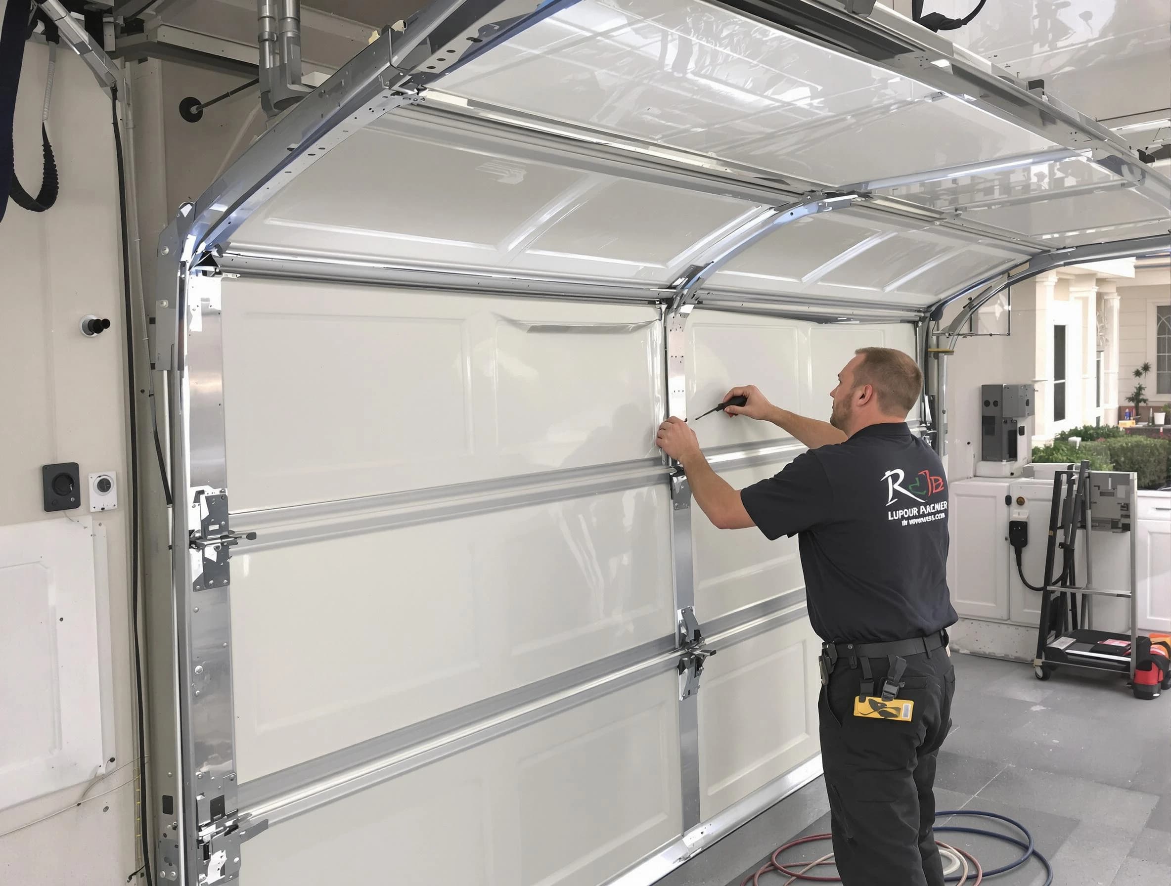 Acton Garage Door Repair professional performing panel repair in Acton