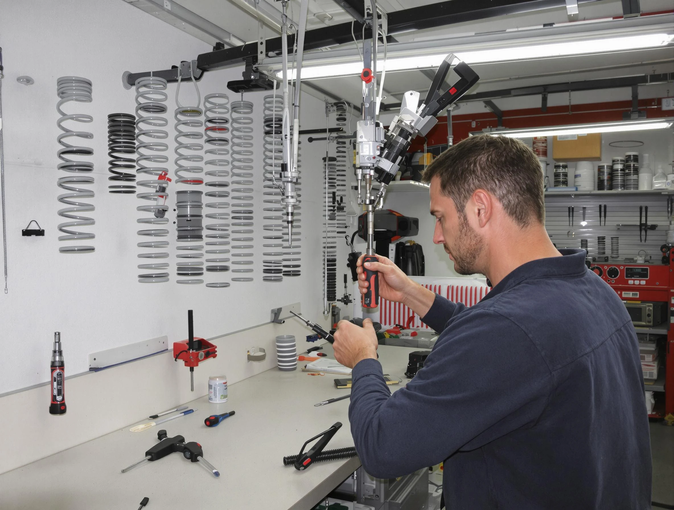 Acton Garage Door Repair safety certified technician performing precision spring replacement in Acton
